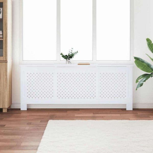 Radiator cover, white, 205cm, MDF