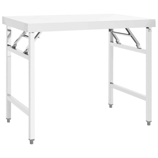 Folding kitchen desktop, 100x60x80cm, steel
