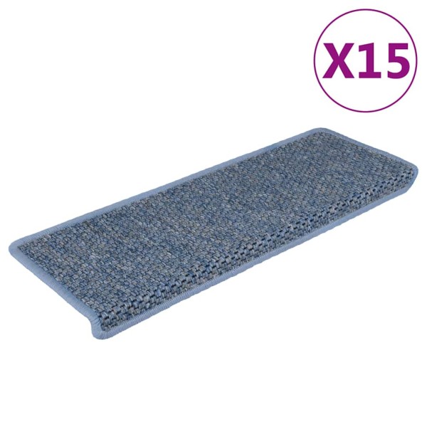 Sticky stairs mats, 15pcs, blue, 65x21x4cm
