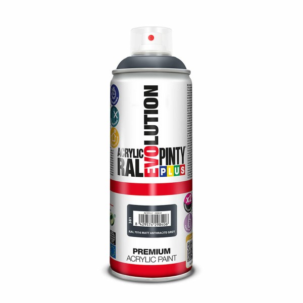 Spraymaali Pintyplus Evolution RAL 7016 Antrasiitinharmaa 400 ml Matta