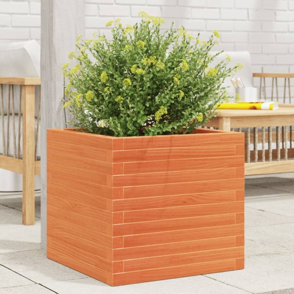 Garden bed, wax brown, 50x50x46cm, pine wood array