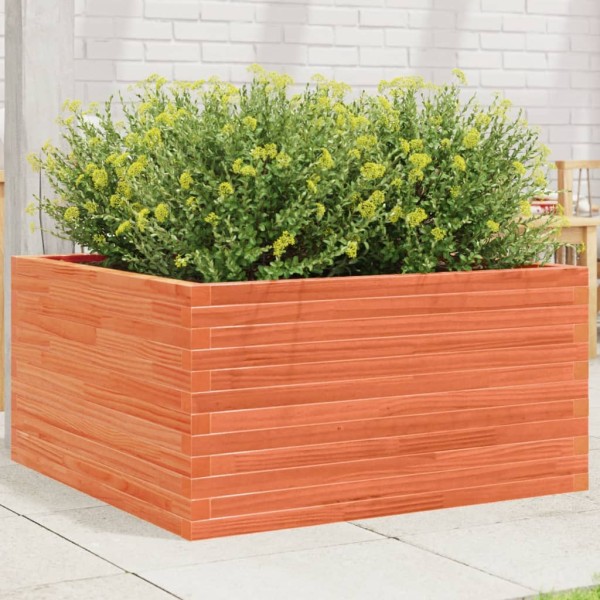 Garden trough, wax brown, 90x90x46cm, pine wood array