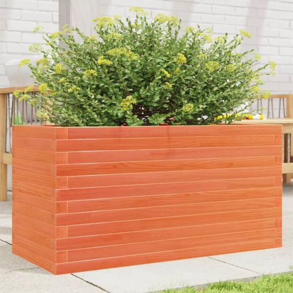 Garden trough, wax brown, 90x40x46cm, pine wood array
