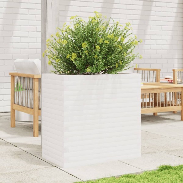 Garden bed, white, 70x40x68,5cm, pine wood array