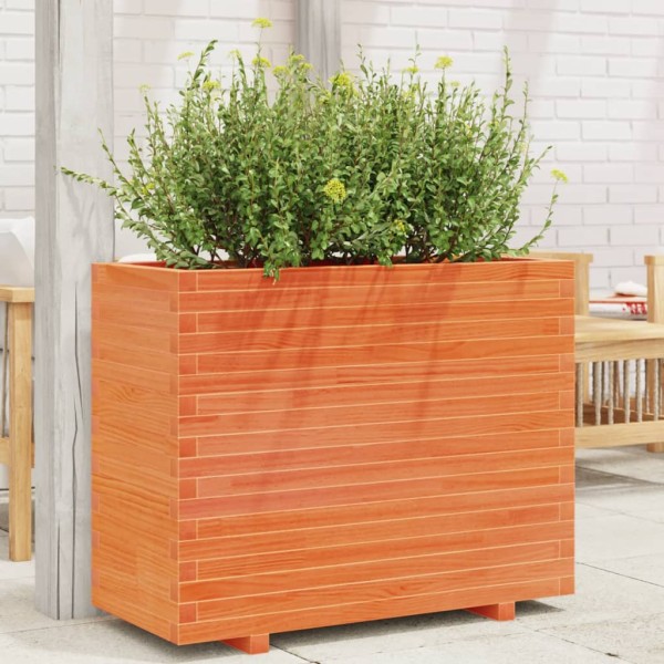 Garden bed, wax brown, 90x40x72cm, pine wood array