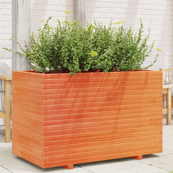 Garden bed, wax brown, 110x60x72cm, pine wood array