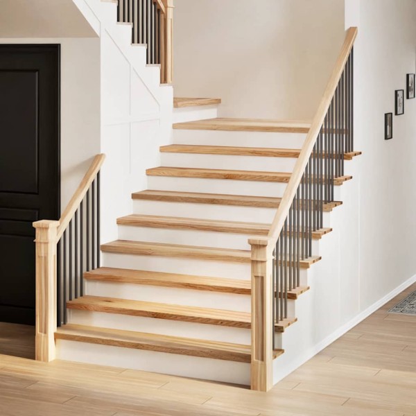 Staircase, 8 pieces, rough oak wood array