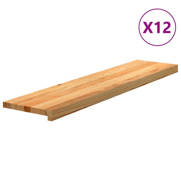 Staircase, 12pcs., light brown oak wood array