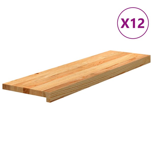 Staircase, 12pcs., light brown oak wood array