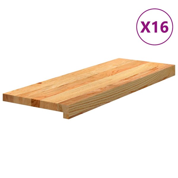 Staircase, 16pcs., light brown oak wood array