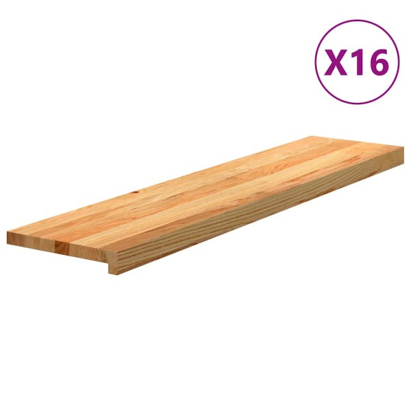 Staircase, 16pcs., light brown oak wood array