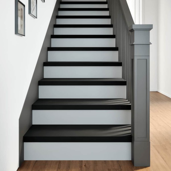Staircase, 4 pcs, dark brown, oak wood array