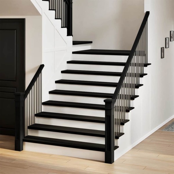 Staircase, 4 pcs, dark brown, oak wood array