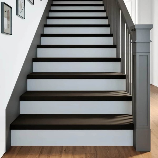 Stairs, 12 pcs, dark brown, 90x25x2 cm, oak