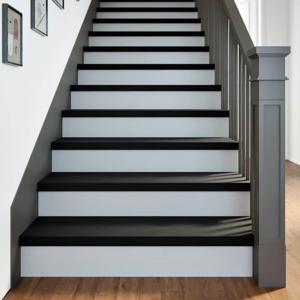 Staircase, 20 pcs, dark brown, oak wood array