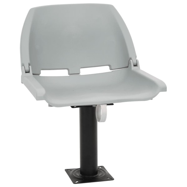 Boat seat set, 2 parts, grey, 48x51x41cm
