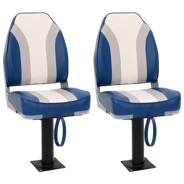 Folding boat seat set, 4 parts, high backrest