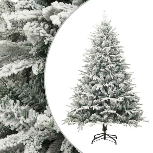 Artificial Christmas tree with snow, green, 210cm, PVC and PE