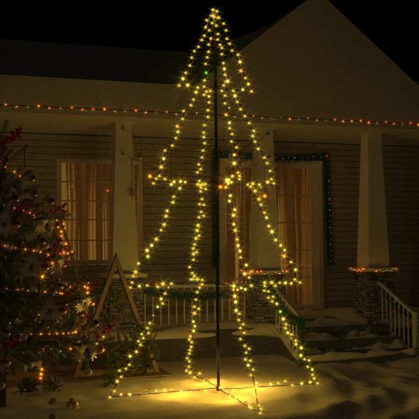 Christmas tree, 143x250cm, conical shape, 360 LED bulbs