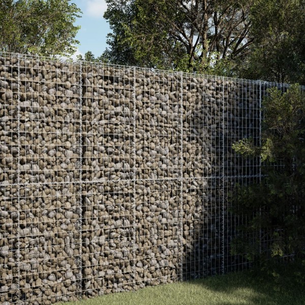 Rubber basket with lid, 150x100x200cm, galvanized iron