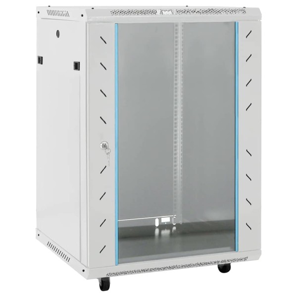 15U Switch cabinet, grey, 60x45x86cm, 19, "IP20