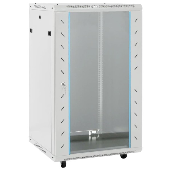18U switching cabinet, grey, 60x60x100cm, 19 ", IP20
