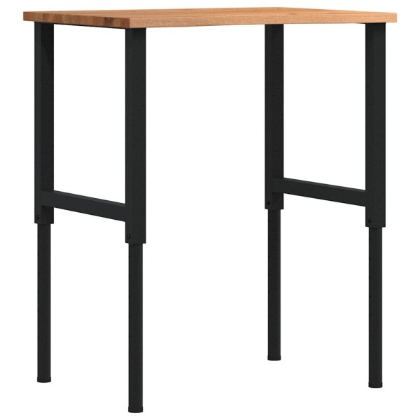 Desktop, light brown, 80x60x (71,5- 98) cm, oak massive