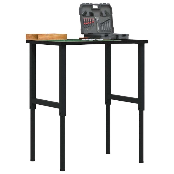Desktop, dark brown, 80x60x (71,5- 98) cm, oak massive