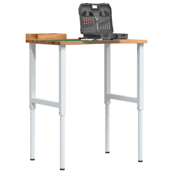 Desktop, light brown, 80x60x (71,5- 98) cm, oak massive
