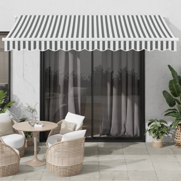 Automatic extractable marquis, anthracite and white, 350x250cm