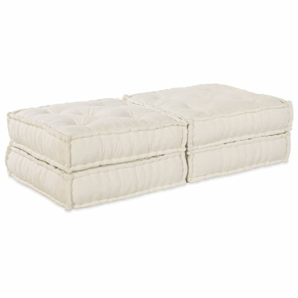 Modular sofa 2 pcs Creamy 140 x 70 x 36 cm fabric