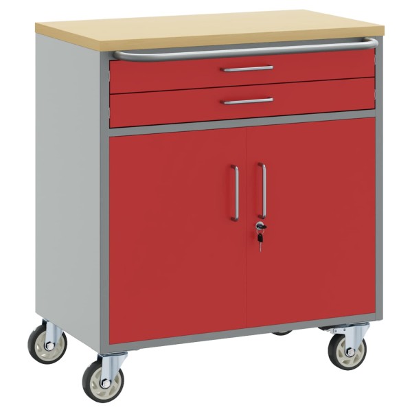 Working cabinet with drawer 3 pcs Black and grey 75 x 45 x 85 cm