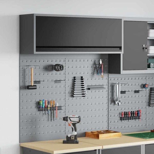 Tool cabinet set with shelf with storage 3 pcs Black