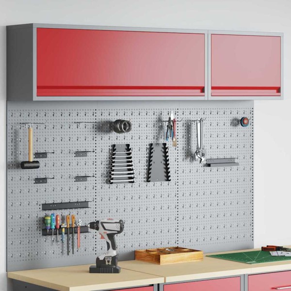 Tool cabinet set with shelf with storage 5 pcs Red