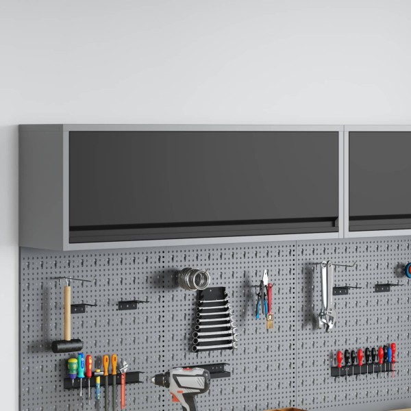 Work cabinet set with storage 10 pcs Black