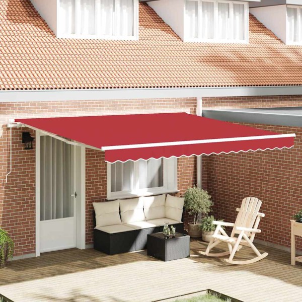 Retractable Markise Red 400 × 300 cm