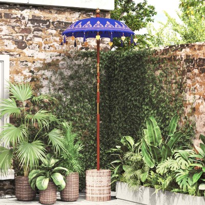 White umbrella with base...