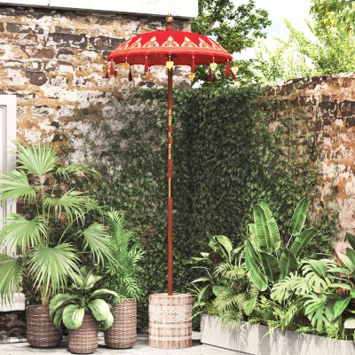 White umbrella with base...