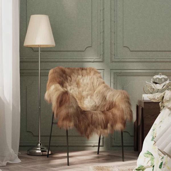 Icelandic sheep coat for chairs, brown, 70x110cm