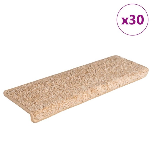 Staircase mats, 30 pcs, 65x21x4 cm, gold, rectangular edges