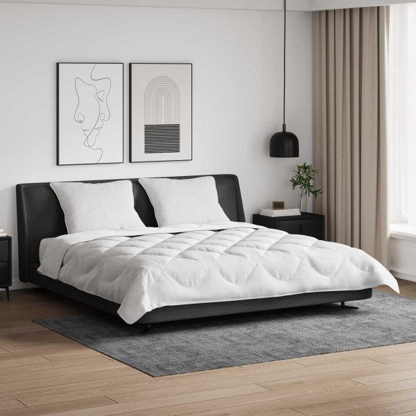 Duvet set 3 pcs White Microfiber and fluffy feathers