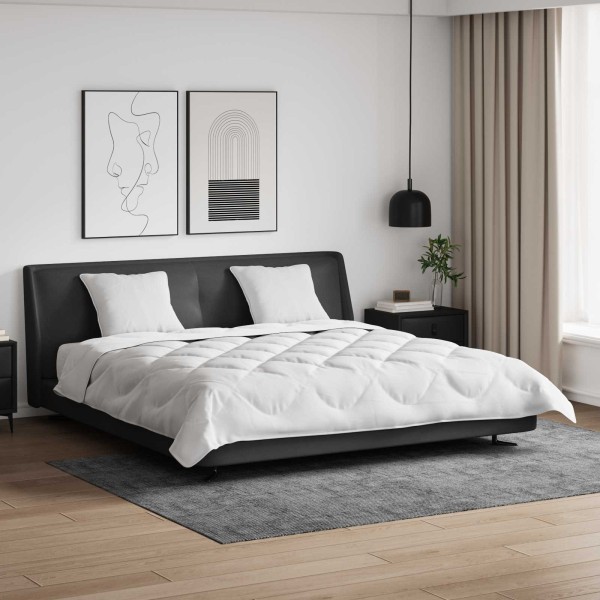 Duvet set 3 pcs White Microfiber and fluffy feathers