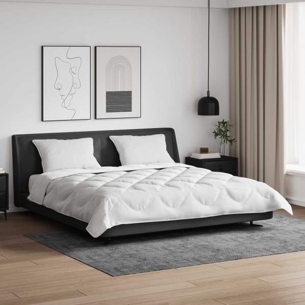 Duvet set 3 pcs White Microfiber and fluffy feathers