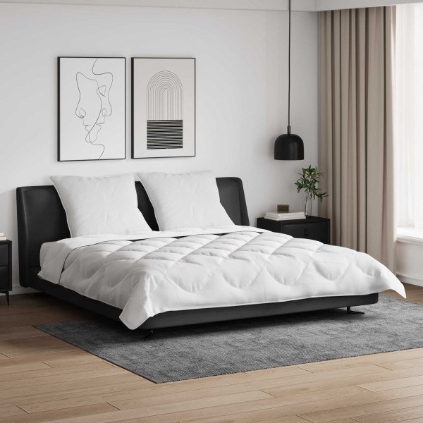 Duvet set 3 pcs White Microfiber and fluffy feathers