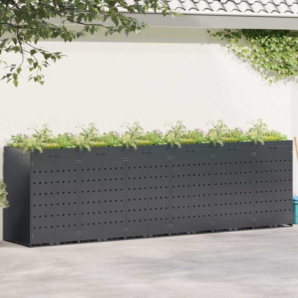 Wheel container storage 6 containers Anthracite