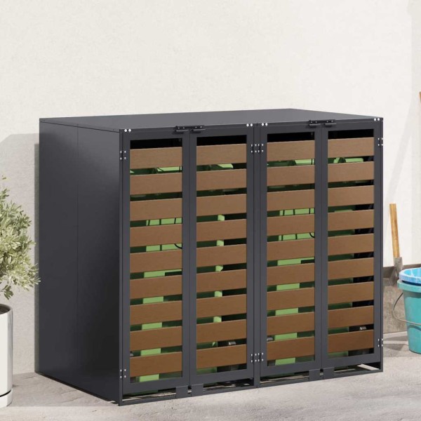 Wheel container storage 3 containers 340 x 77.5 x 115.5 cm