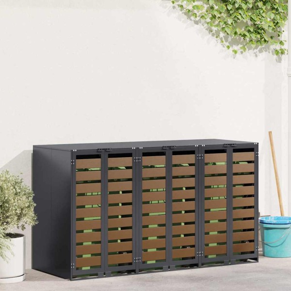 Wheel container storage 3 containers 340 x 77.5 x 115.5 cm