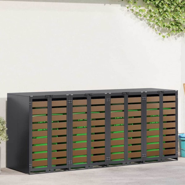 Wheel container storage 3 containers 340 x 77.5 x 115.5 cm