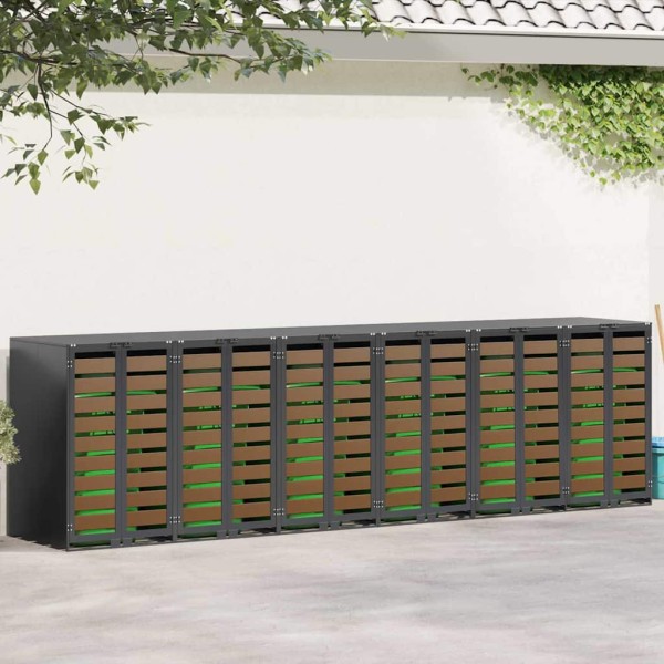 Wheel container storage 3 containers 340 x 77.5 x 115.5 cm