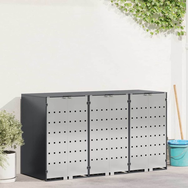 Wheel container storage 3 containers 340 x 77.5 x 115.5 cm
